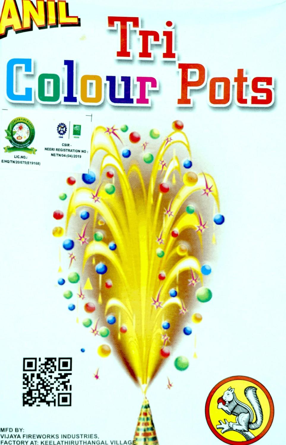 TRI COLOUR POTS (5 X 1)